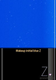 Makeup initial blue Z