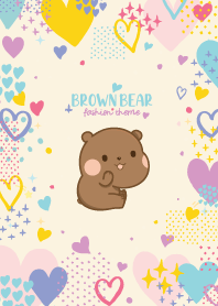 Brown Bears Heart Kawaii