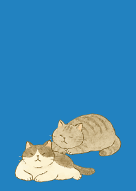 Cats are soothing10 on blue