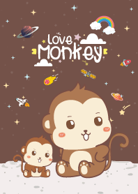 Monkey Mini Galaxy Brown