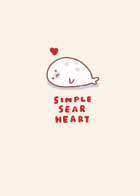 simple seal heart beige