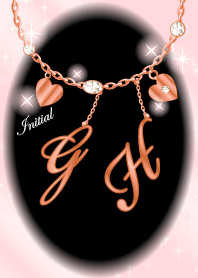 【G&H】イニシャル運気UP!ピンクゴールド