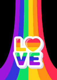 愛彩虹 希望與和平 黑色版本