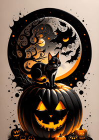 浮世繪萬聖節貓咪 8a90b6