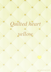 Quilted heart yellow