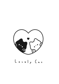 ねことハート。ホワイトブラック