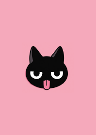 ピンクポップ：デカ顔の黒猫