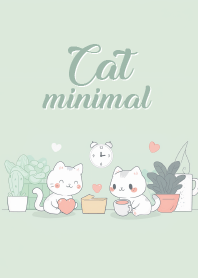 the cat couple in minimal theme