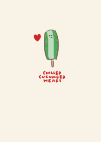 simple chilled cucumber heart beige