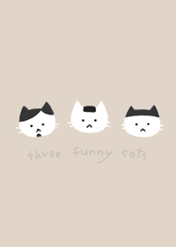 ３匹の柄の猫