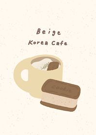 beige korea cafe