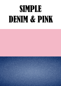 Simple denim & pink.