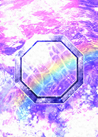 [Lavender octagonal mirror]