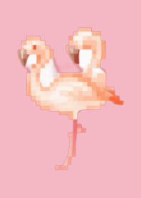 Flamingo Pixel Art Theme  Pink 05