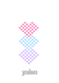 3colors mosaic heart