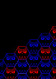 Neon Geometric Pattern In Owl