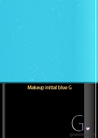 Makeup initial blue G