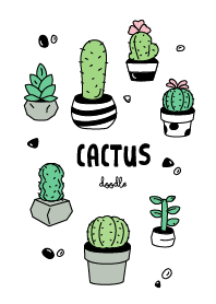 Minimal cactus doodle