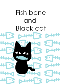 Fish bone and Black cat