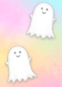 Ghost and aurora marble,halloween fix