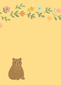 Nordic Animal06 on brown & yellow