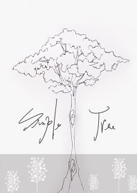 Scandinavian simple monochrome tree.
