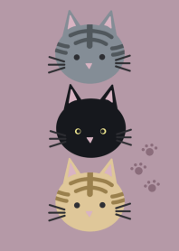 Simple cats2/ dull pink ver.2