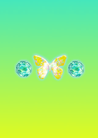 幸運の宝石蝶イエロー