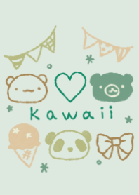 kawaii kumasirokumapanda natural