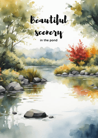 Beautiful scenery in the pond