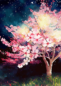 美しい夜桜の着せかえ#1396