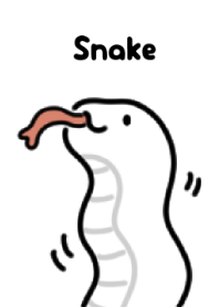 Cute white snake theme