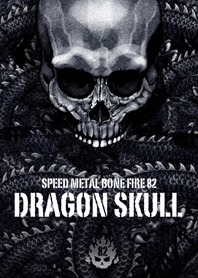 Speed metal bone fire Dragon skull 82
