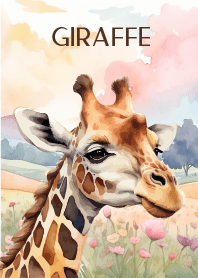 Giraffe In Flower Theme