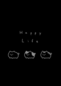 Plump Cat (queue)/black gray