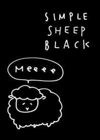シンプル ひつじ くろ ブラック
