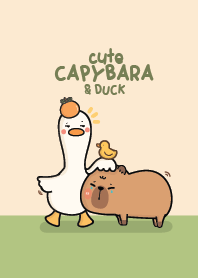 Capybara & Duck Cute!