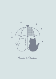 貓和雨傘 /light blue