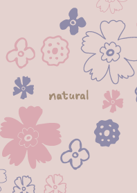 Handwriting flower darkish pink3 Japan