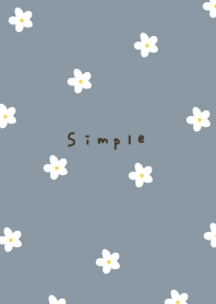 Nordic blue and small floral pattern.