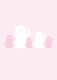 Haniwa simple pink flat