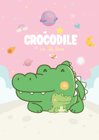 Crocodile Kawaii Galaxy Pink