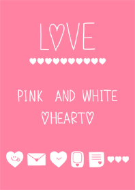 LOVE PINK AND WHITE HEART
