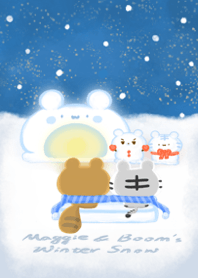 美吉熊&爆爆熊的冬日品雪