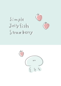 simple jellyfish strawberry white gray