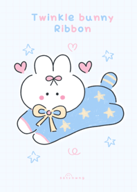 Twinkle bunny ribbon :) (blue)