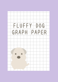 FLUFFY DOG GRAPH PAPER-DUSTY PURPLE