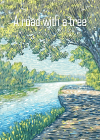 A road with a tree
