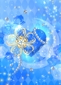 運気アップ❤︎5つ葉クローバー＆ハート＆月