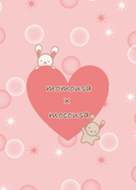momousa & mocousa -cute heart (pink)